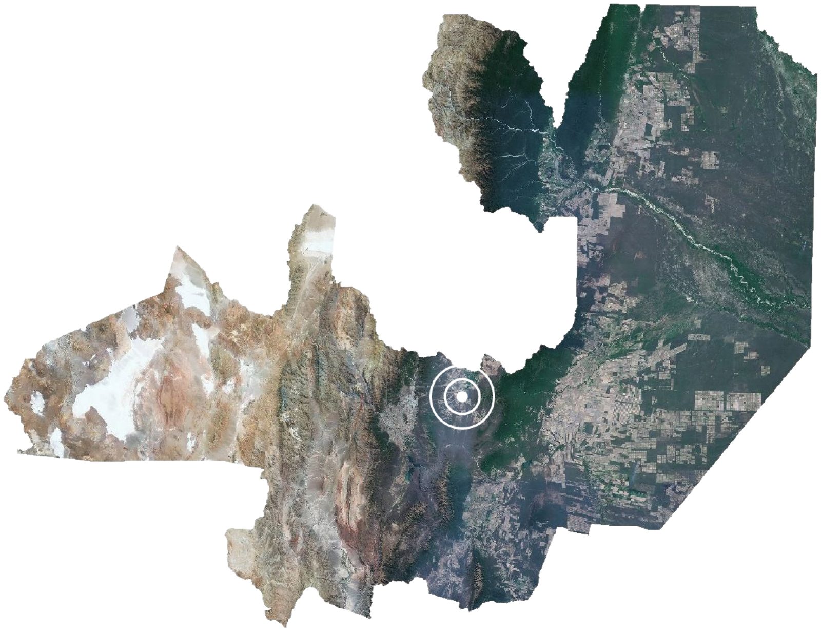 Mapa satelital de la provincia de Salta