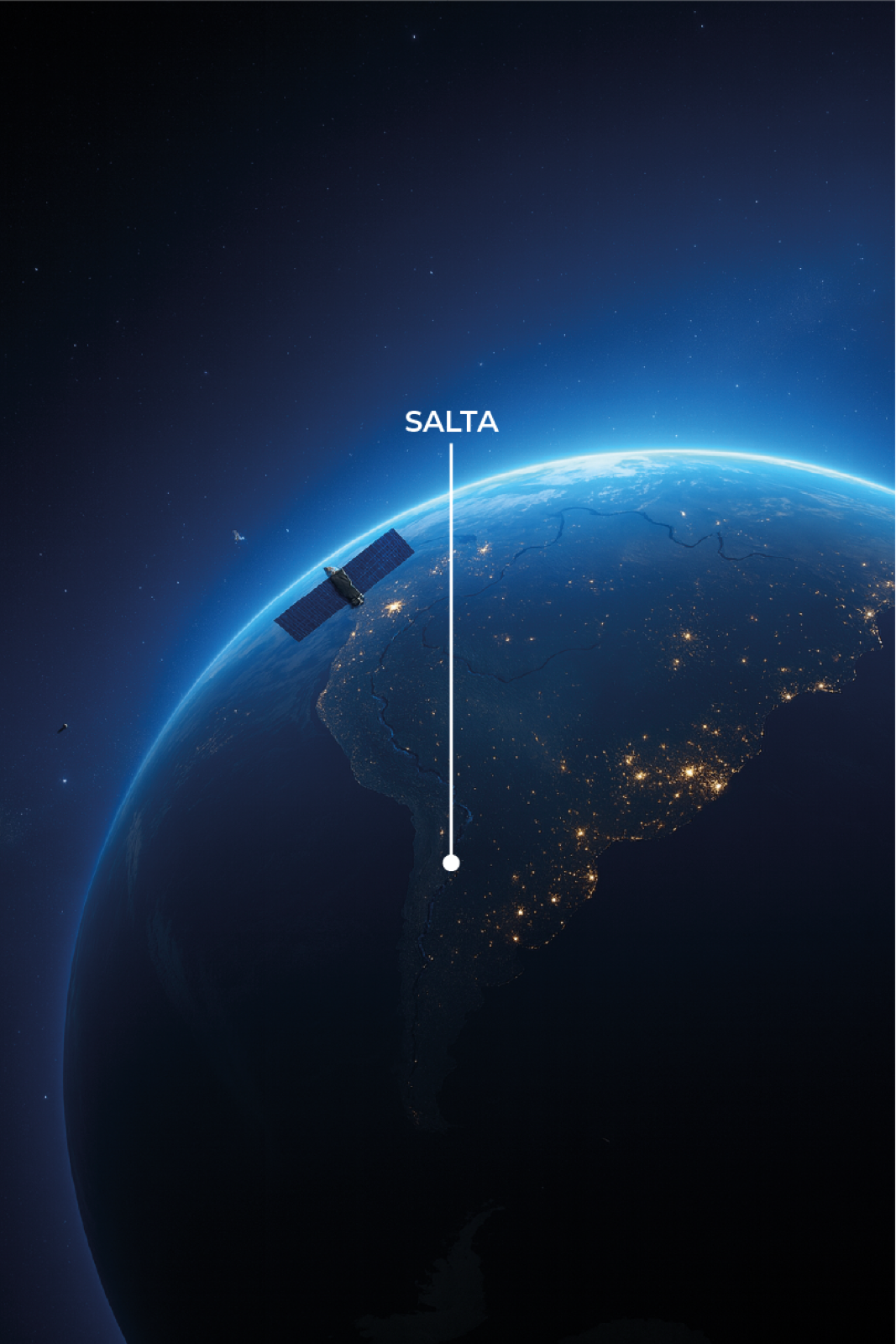 Salta señalada desde la órbita terrestre